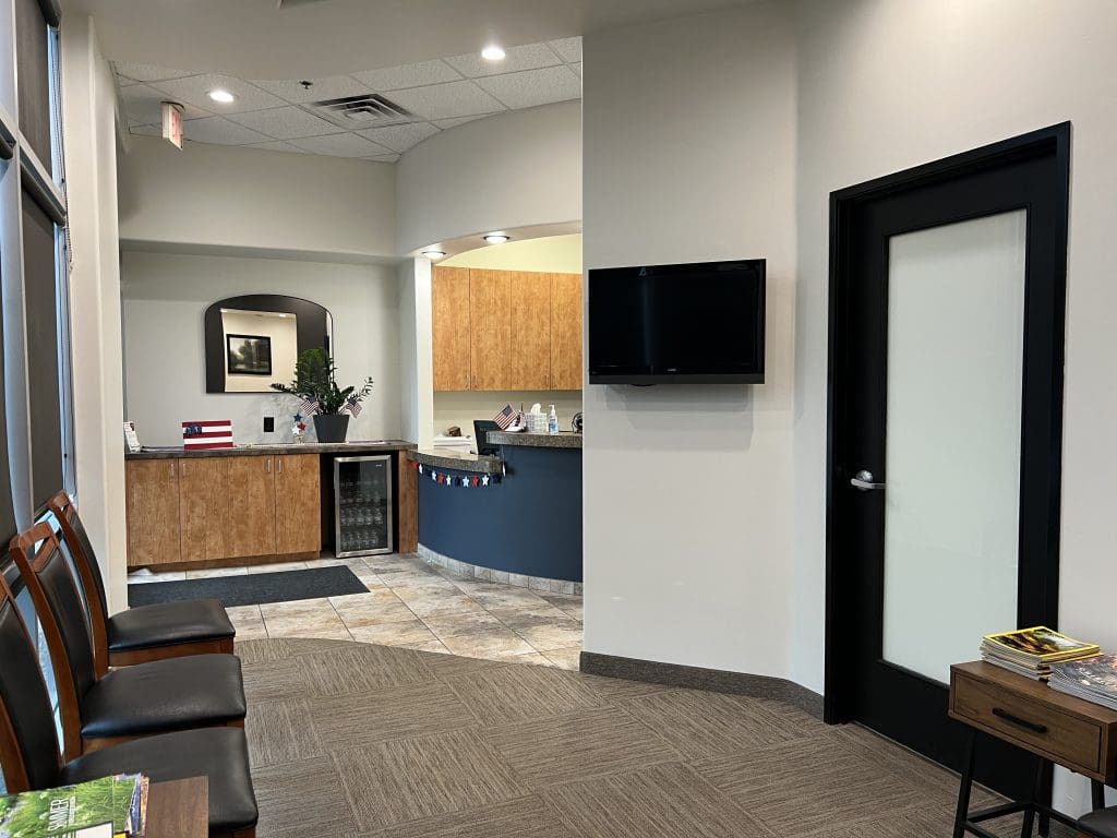 Reception area at Dawson Dental in Peoria